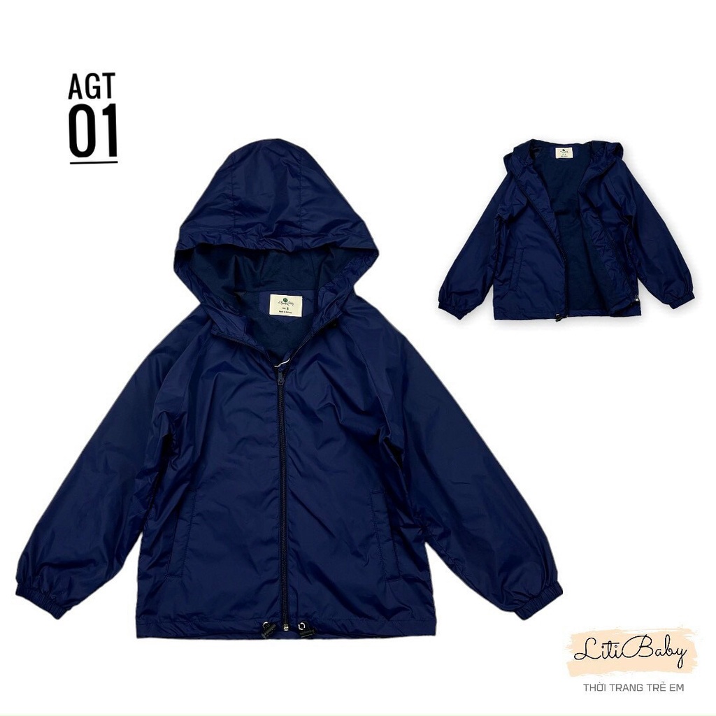 Áo gió trơn bé trai bé gái thương hiệu Litibaby - Made in VietNam
