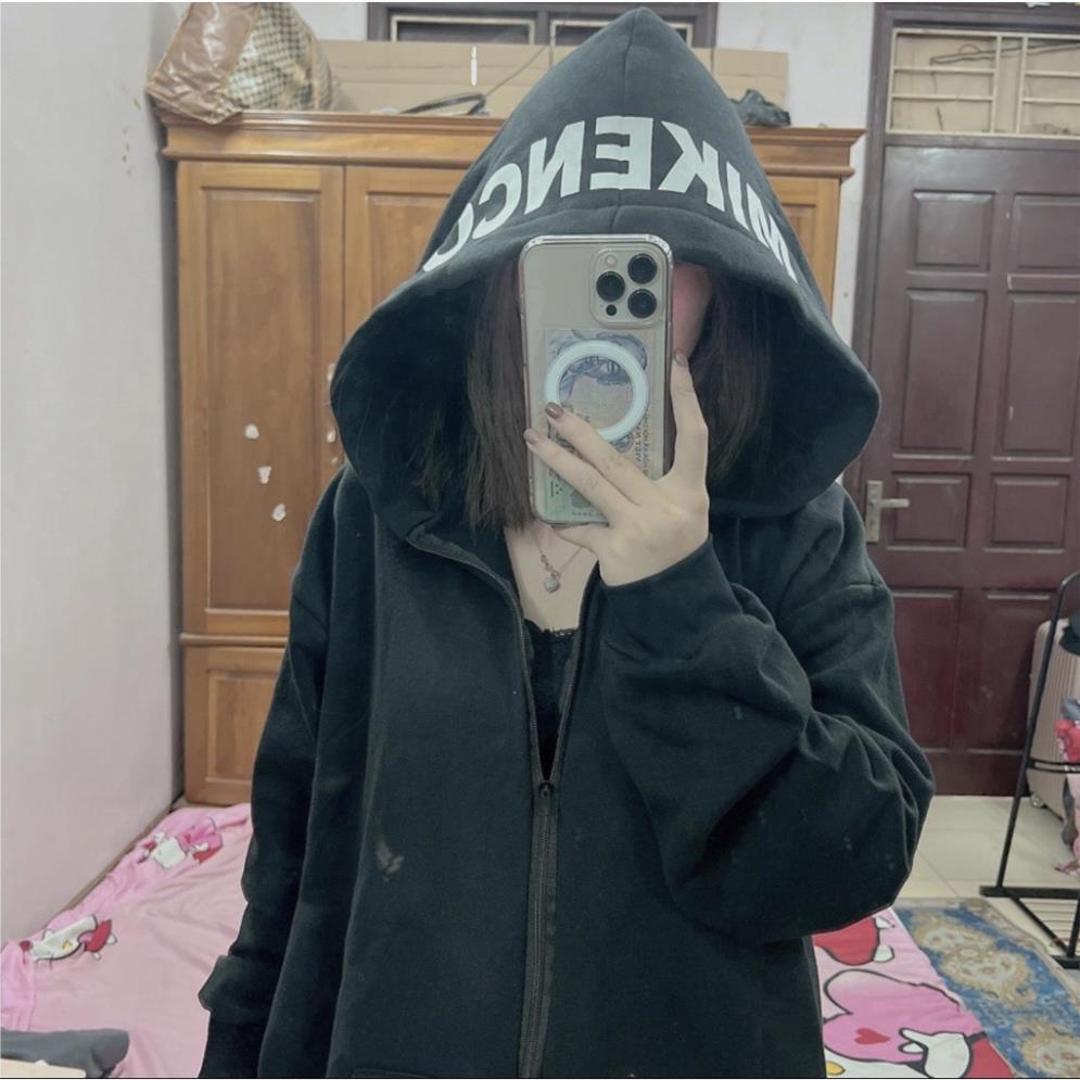 Áo Khoác Nỉ Trên Mũ In Họa Tiết Mikenco, áo Hoodie chất nỉ trần bông mũ 2 lớp.