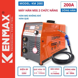 Máy hàn Mig Kenmax 200I 2 chức năng hàn mig không cần khí và hàn que tặng cuộn hàn 1kg