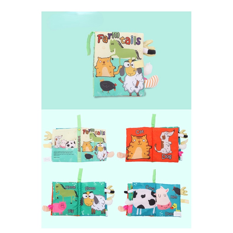 Sách Vải 3D Hình Động Vật Giáo Dục Sớm Cho Bé