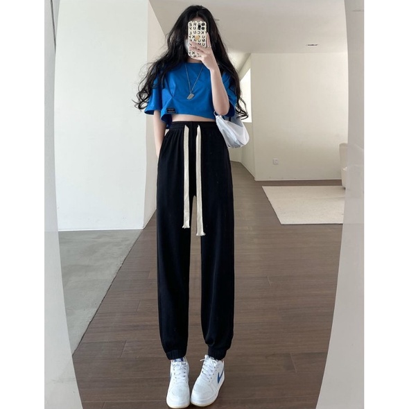 Quần Nhung Tăm Nam Nữ Dây Rút Ống Bo Gấu Unisex 5 mầu Zinti Shop QD31
