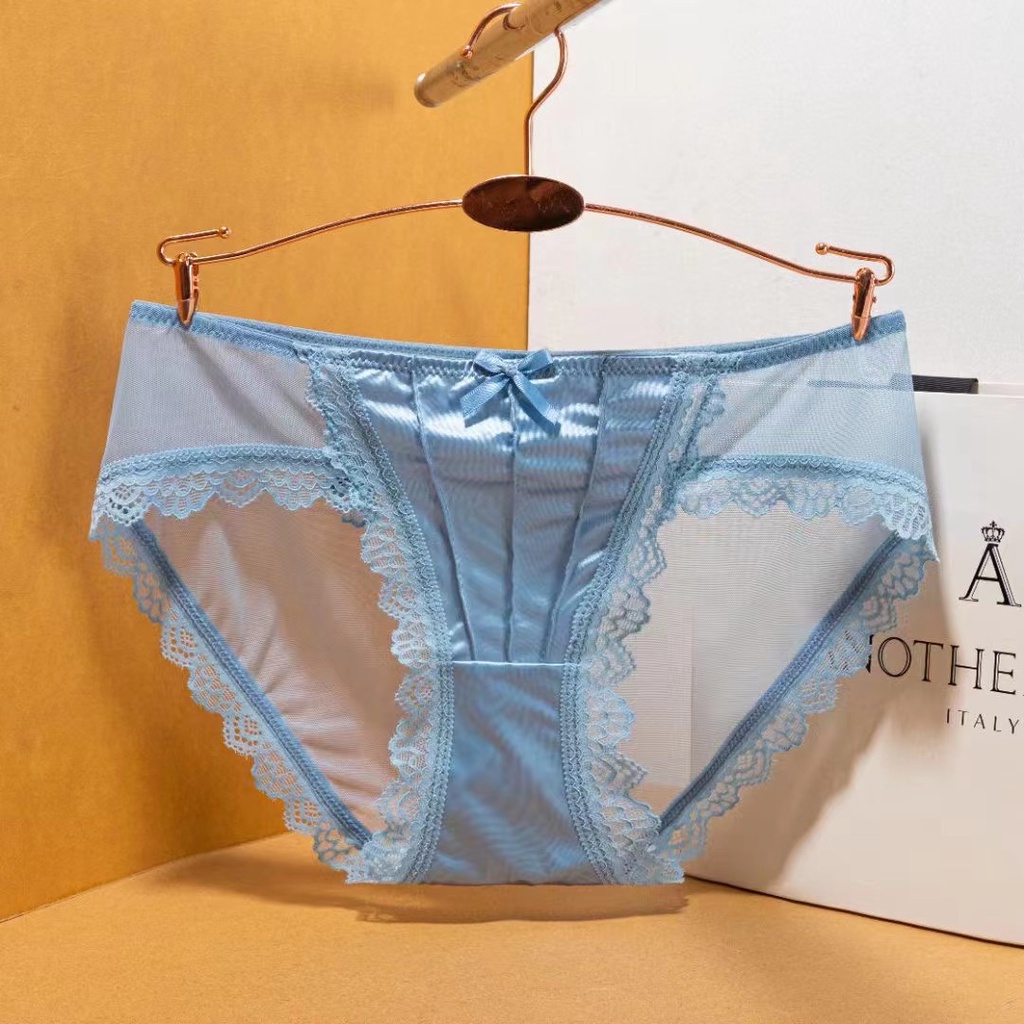 Quần Lót satin Phối Ren Quyến Rũ Dành Cho Nữ