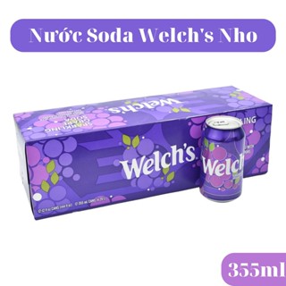 Thùng 12 lon nước ngọt Welch's vị nho 355ml - Date Đến 9/2024