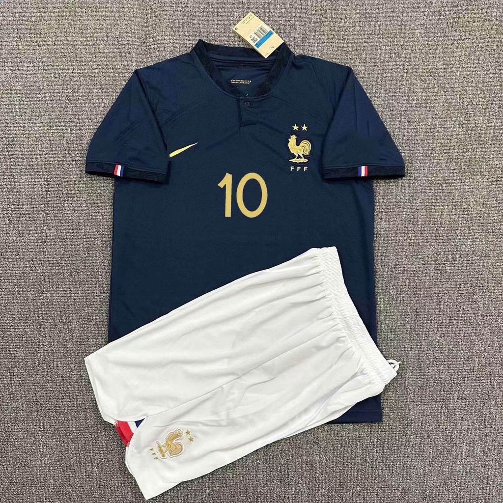 Áo Bóng Đá Pháp 3-15 Tuổi Thời Trang 2022 Cho Bé