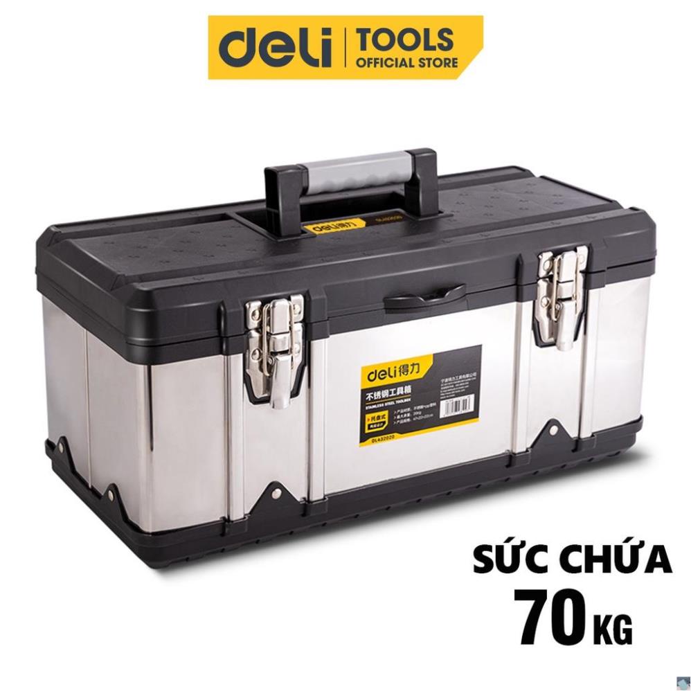 Hộp Đựng Đồ Nghề Kim Loại Deli - Nhôm Cao Cấp Chống Mòn, Gỉ - Sức Chứa 70kg Chắc Chắn, An Toàn - DL432020 .