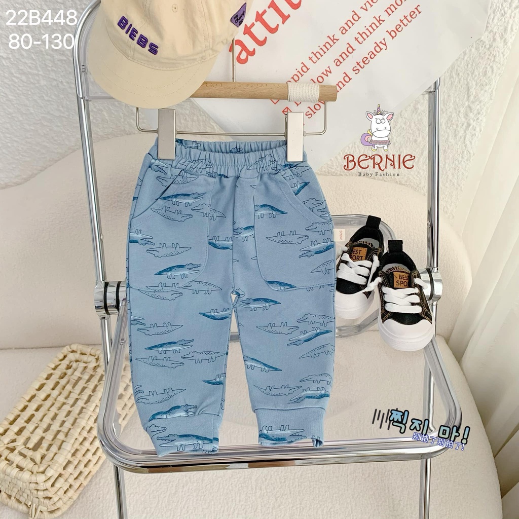 Bộ da cá dài tay Bernie họa tiết cá sấu cho bé trai