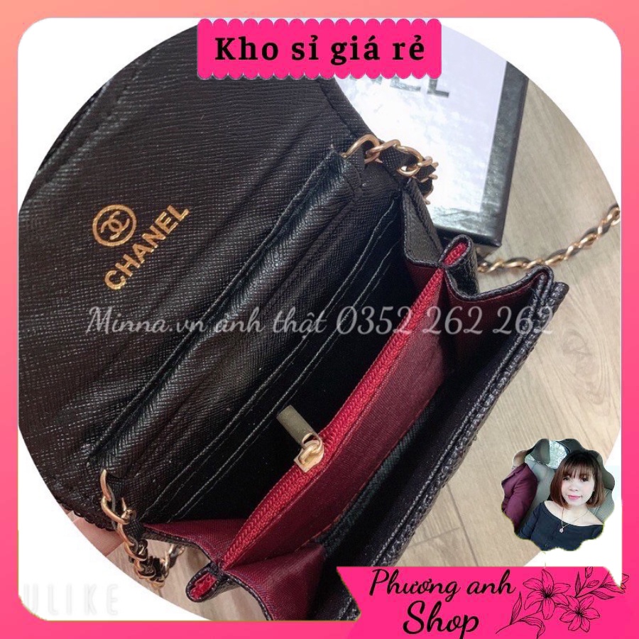 🌸 Túi xách mini size 12cm đeo chéo dây xích có nhiều ngăn
