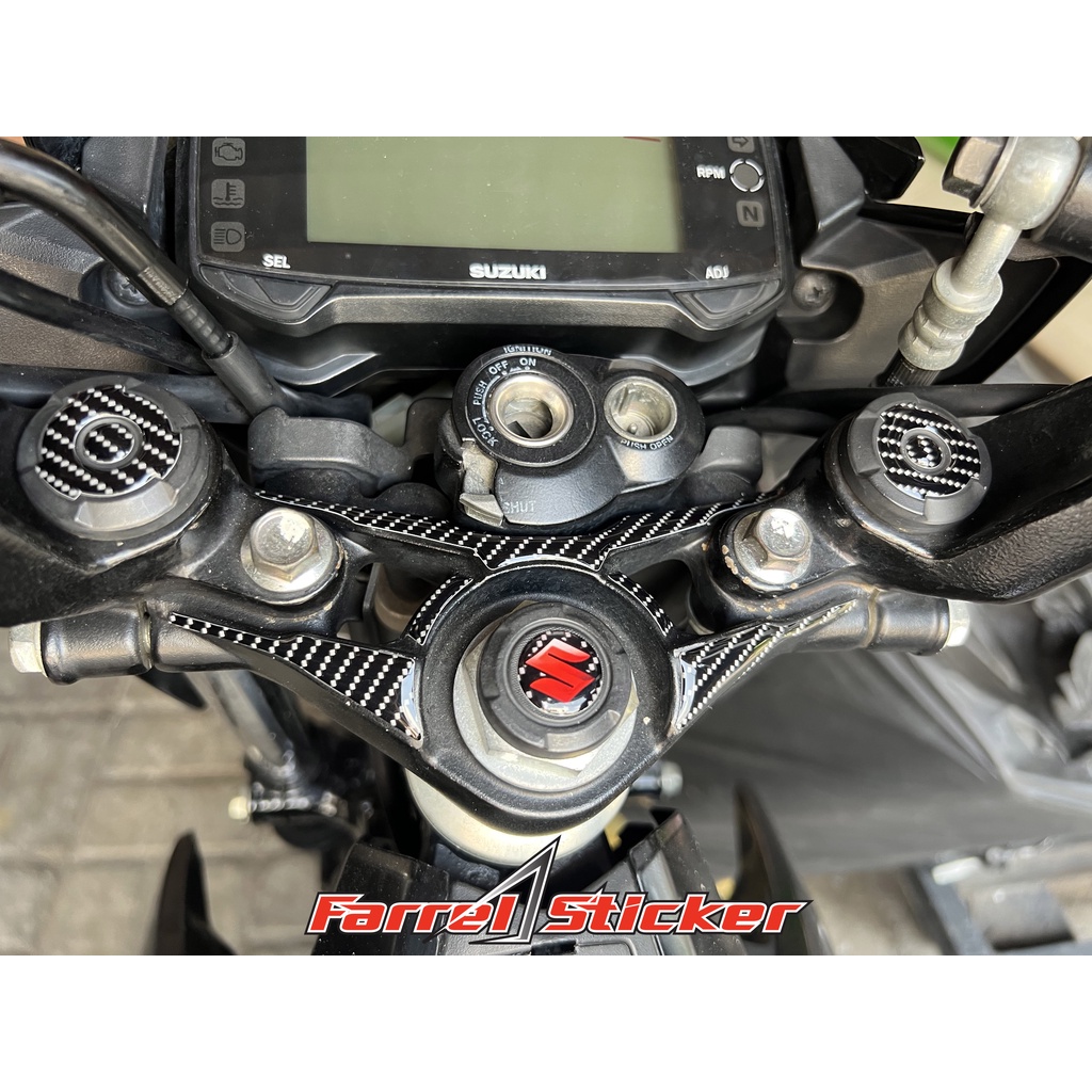 Nhãn dán dập nổi Satria Fi Khuyến mãi Satria Fu150 Nhãn dán tay cầm tam giác