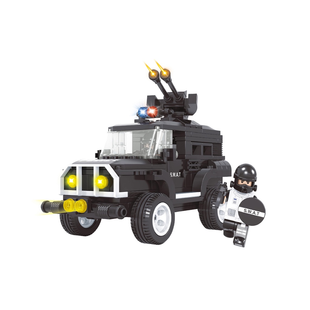 Đồ chơi lắp ráp AUSINI, lắp ghép Cảnh sát đặc nhiệm -235