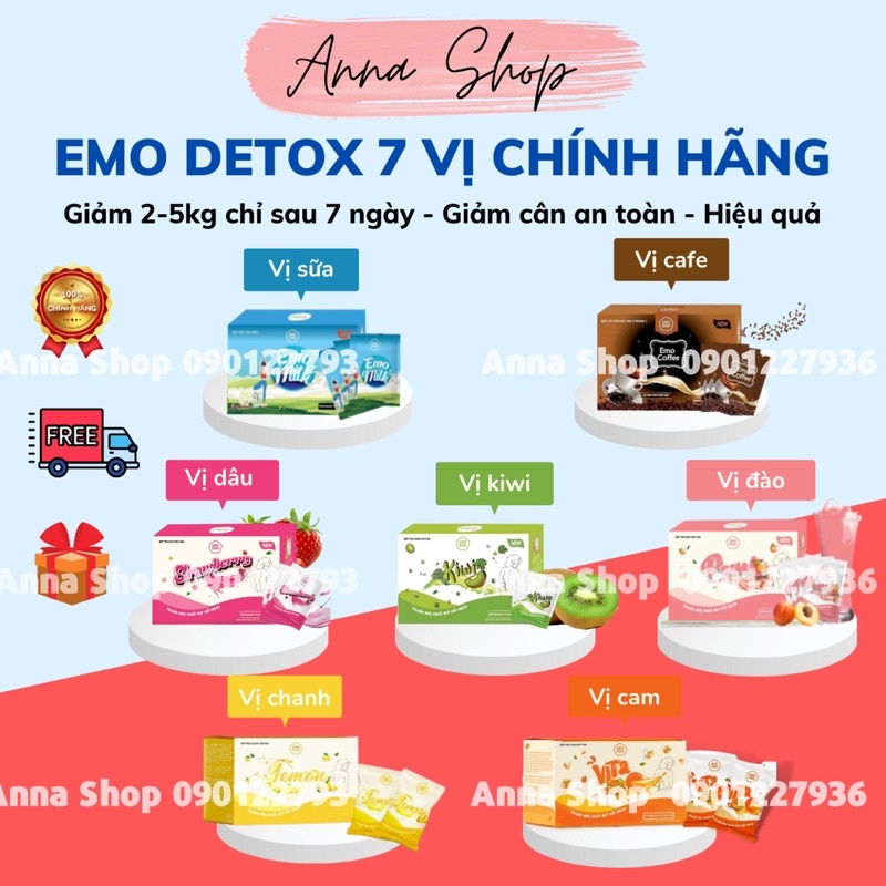 Nước Uống Trái Cây Vị Trái Cây Detox Em0Slim Siêu Đỉnh/ Tặng quà cute