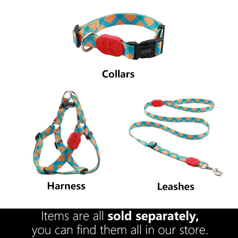 HamshMoc Vòng Cổ Và Dây Dắt Thú Cưng Đi Dạo Chất Liệu Nylon Mềm Mại Có Thể Điều Chỉnh Kích Thước