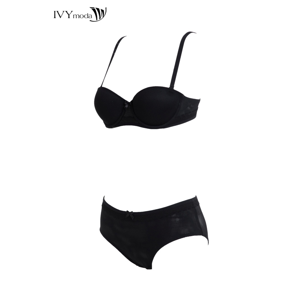 Áo lót nơ phối ren lưới nữ IVY moda MS 14X1308