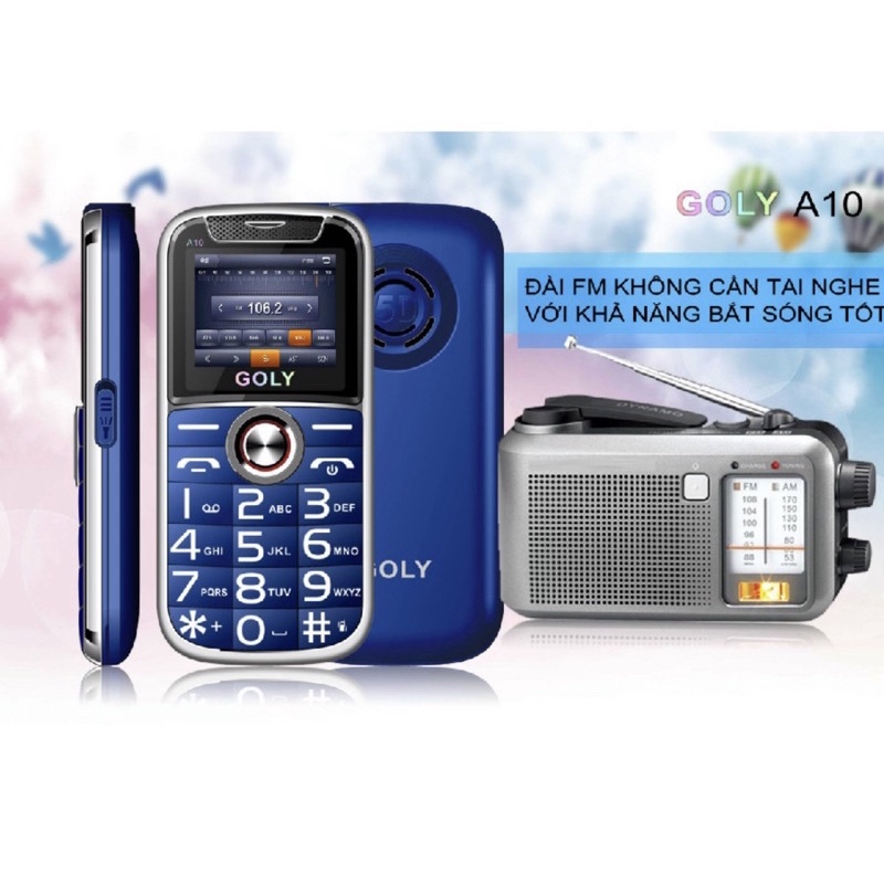 Điện Thoại Goly A10 Phím chữ lớn Dành Cho Người Cao Tuổi