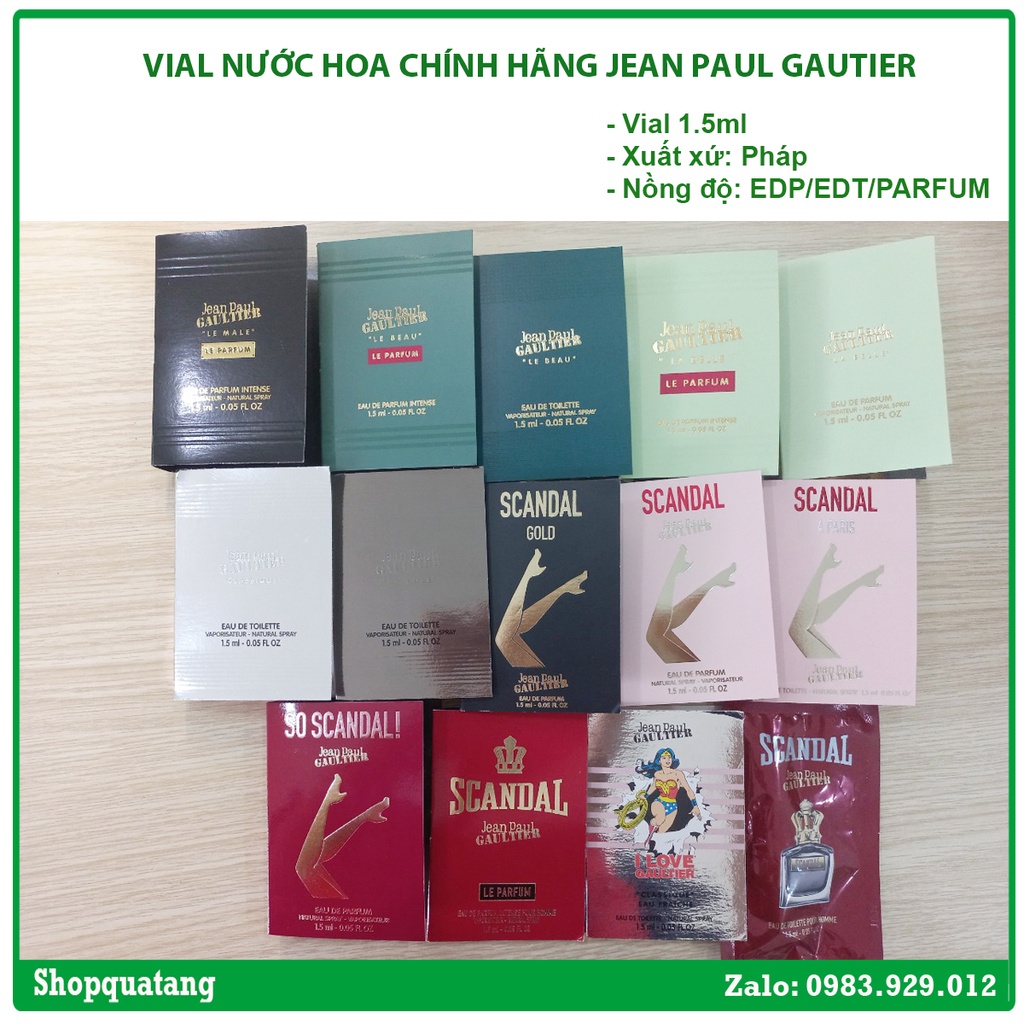 Vial Nước Hoa chính hãng Jean Paul Gaultier