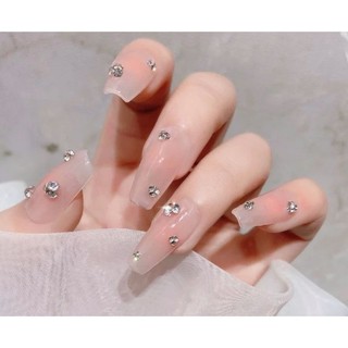 Đá chân nhọn đính móng siêu sáng, đá khay mix size