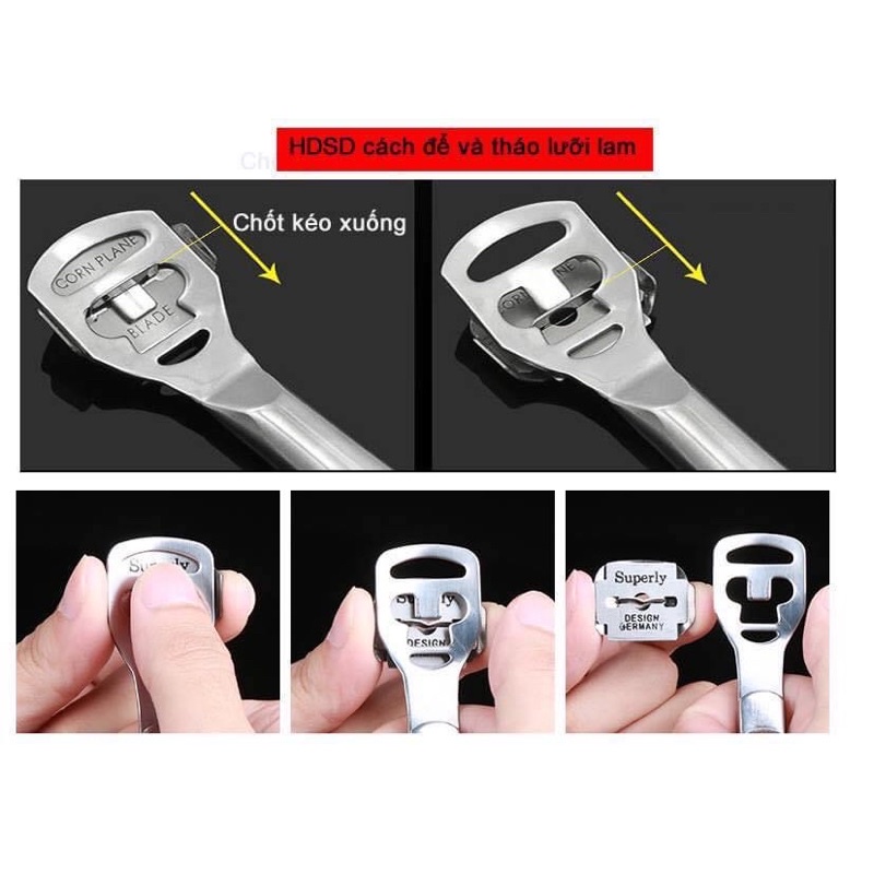 Lưỡi dao Pedi bào gót sử dụng cho cây chà gót chân