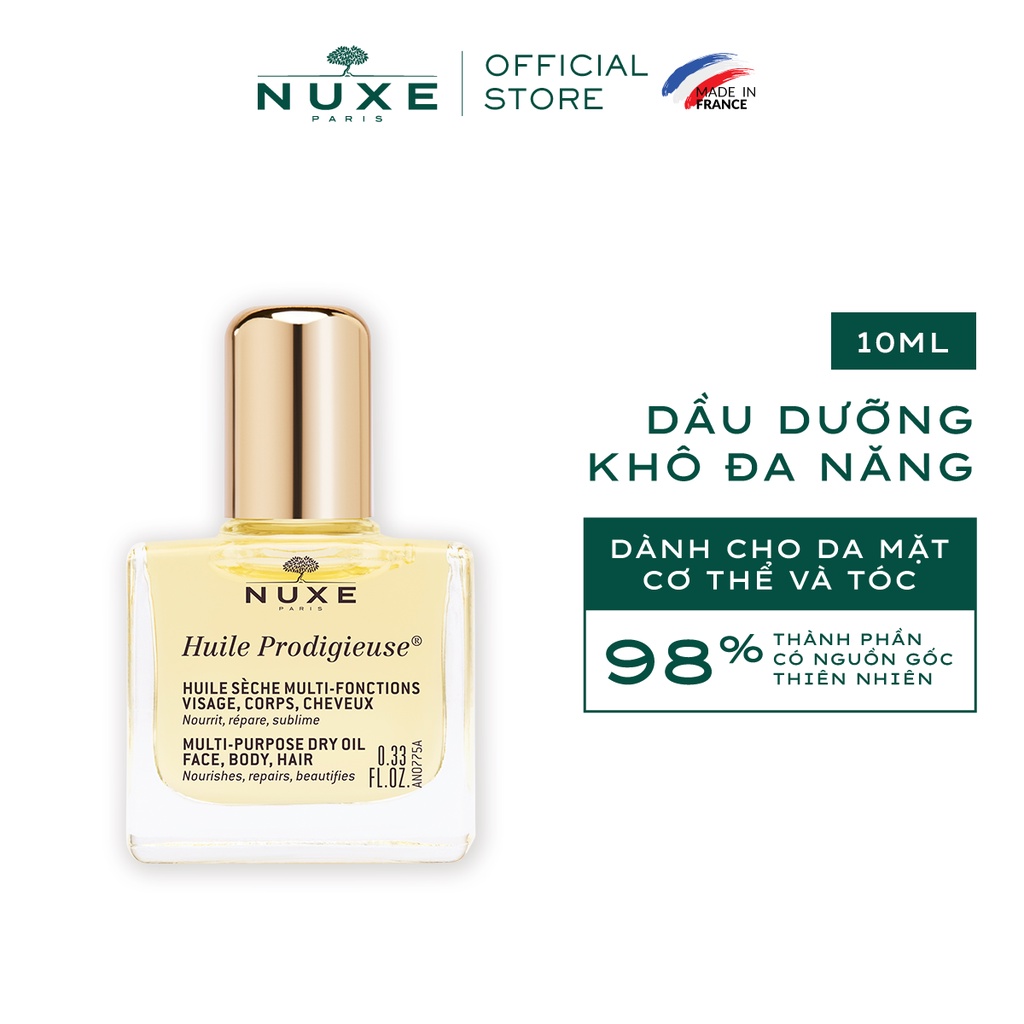 Bộ sản phẩm Sáp dưỡng môi & Kem dưỡng da tay và móng Nuxe (tặng Dầu dưỡng đa năng Nuxe Huile Prodigieuse 10ml)