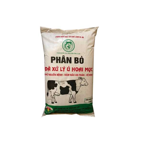 Phân hữu cơ - Phân bò khô đã xử lý ủ hoại mục Quế Lâm (bao 10KG)