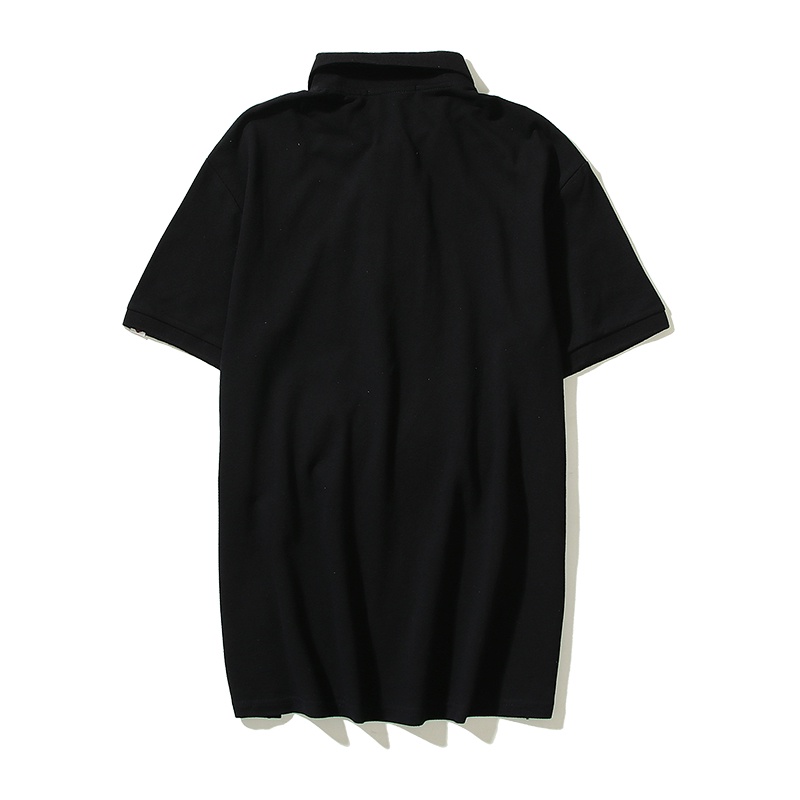 Bape Áo Thun polo Ngắn Tay Thêu Chữ Thời Trang Nam Nữ