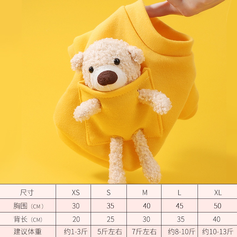 Áo Nỉ In Hình Gấu Teddy Dễ Thương Cho Thú Cưng