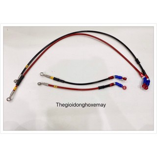 Dây Dầu Bấm Hel 45 Độ Đầu Nhôm Màu Trước - Sau