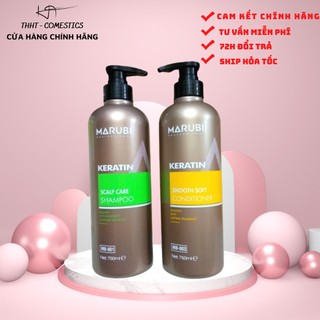 Gội xả keratin marubi phục hồi kích thích thích mọc tóc 750ml
