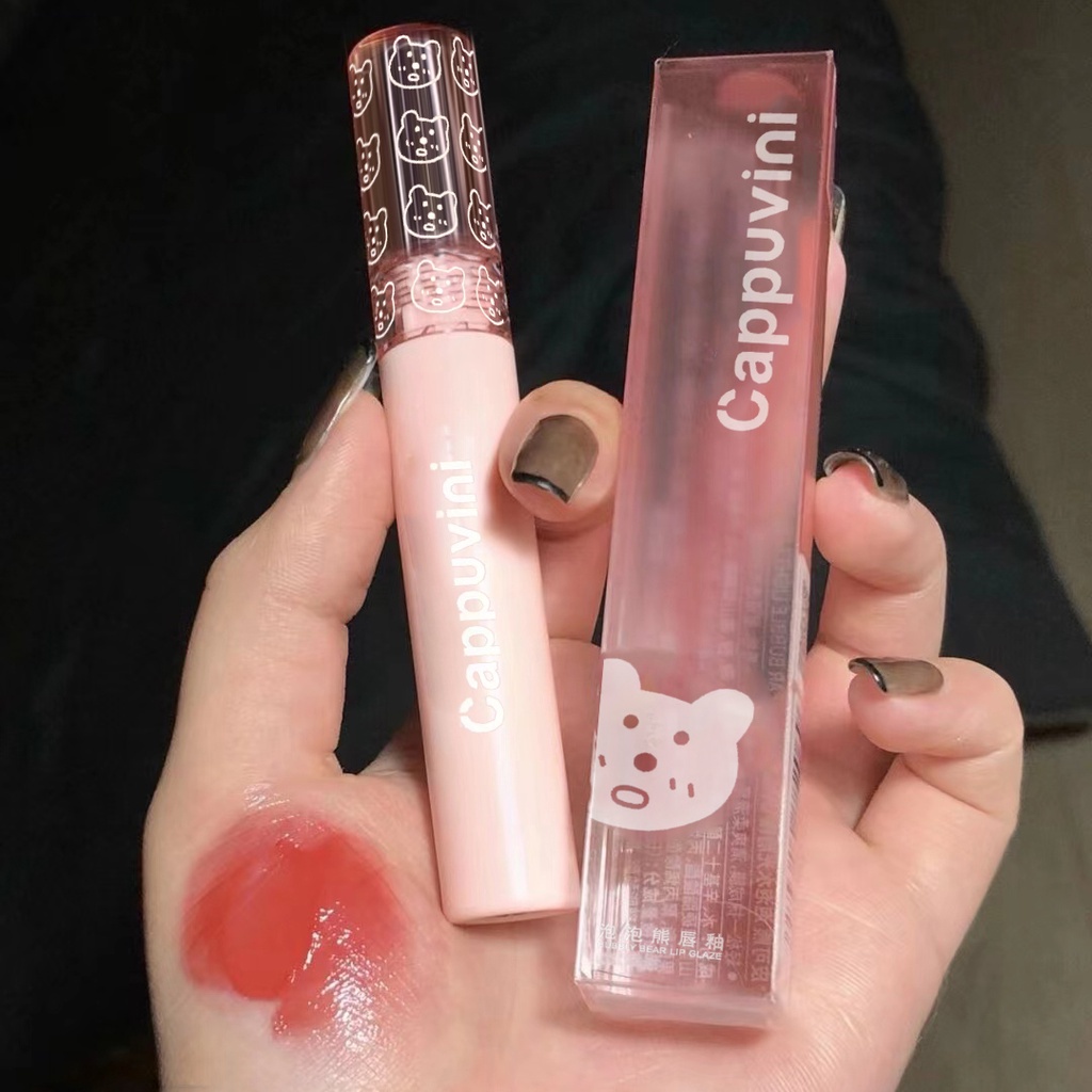 Son Bóng Dạng Lỏng Màu Hồng Cherry Trong Suốt Chống Nước