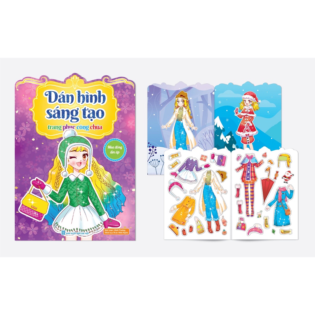 Sách - Dán Hình Sáng Tạo Trang Phục Công Chúa - bộ 6 cuốn