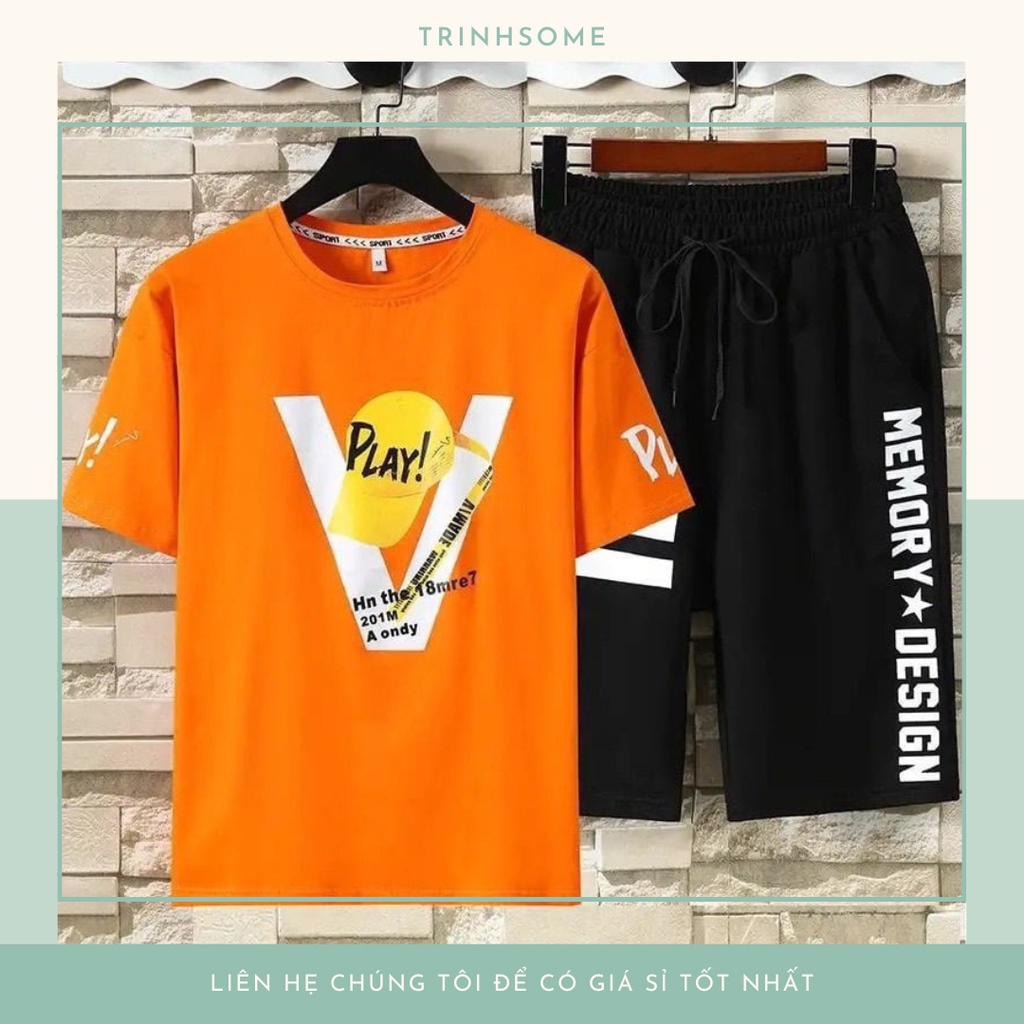 Bộ Thun Nam Hè, Bộ Đồ Nam Thể Thao Mặc Nhà T03 Đủ size S-->XXL