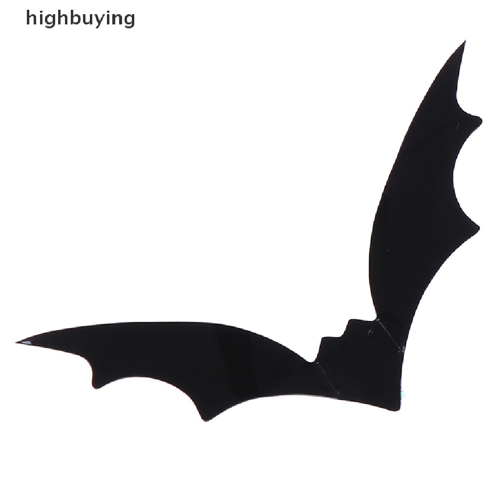 Set 12 Miếng Dán Tường Trang Trí Hình Dơi 3D Màu Đen Bằng PVC DIY