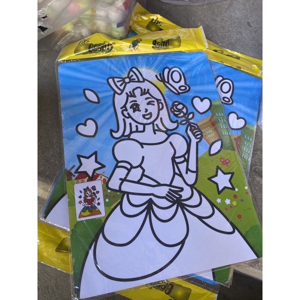 Đồ chơi tranh cát khổ a4 cho bé yêu