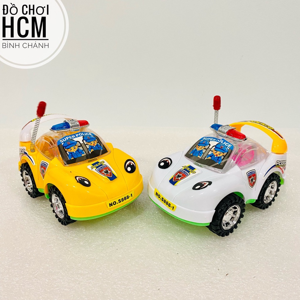 Đồ chơi trẻ em xe ô tô rút cót, kéo cót dây cho bé thích khám phá mô hình xe hơi, xe cảnh sát S888