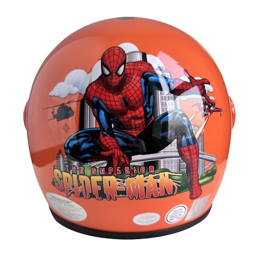 Mũ bảo hiểm trẻ em trùm 3/4 đầu - BKtec - BK32 Cam Spider Man - Dành cho bé từ 4 đến 8 tuổi - Vòng đầu 50-52cm