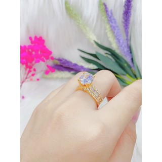 Nhẫn nữ đính đá mạ vàng 18 mạ bạch kim cao cấp mẫu mới siêu đẹp