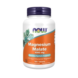Thực phẩm bổ sung now magnesium malate 1000mg 180 viên