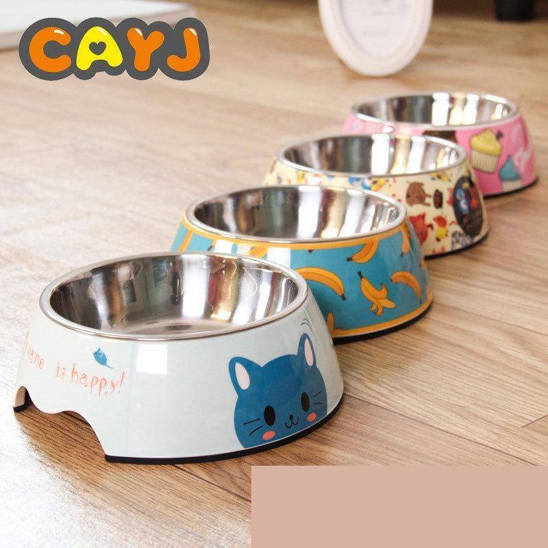 Bát Đựng Thức Ăn / Nước Uống Cho Thú Cưng Bằng Thép Không Gỉ - 13 họa tiết vui nhộn cute