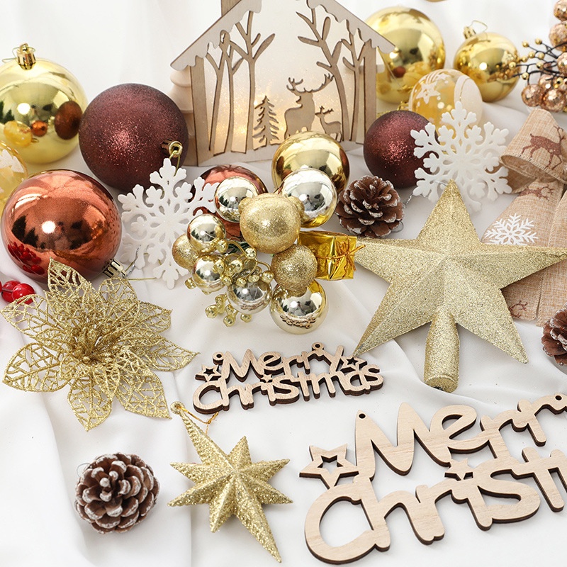 Set 30 món bóng trang trí Giáng Sinh/ Noel/ tiệc cưới/ sinh nhật, set bóng/ quả châu treo cây thông Noel nhiều mầu