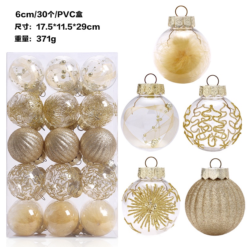 Hàng Mới Về Quả Cầu Trong Suốt Sơn Màu 6Cm KLI9 Trang Trí Cây Thông Giáng Sinh