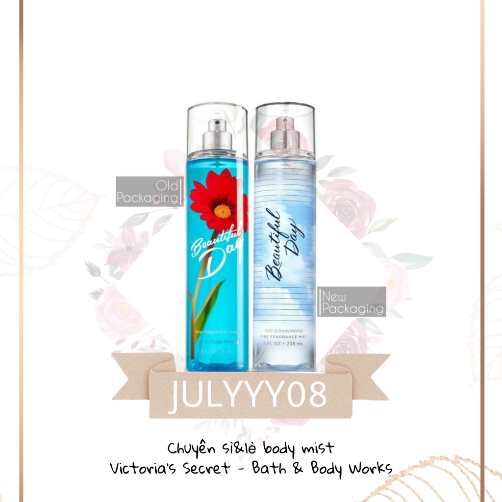 Xịt Thơm Toàn Thân Beautiful Day Body Mist 30ml/50ml/100ml/Fullsize 236ml +jɥȽÿ08+