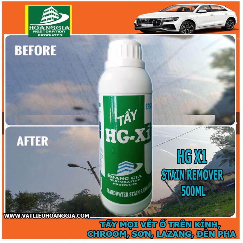 Dung dịch siêu tẩy ô mốc kính xe Hoàng Gia HG X1 500ML (Trắng)