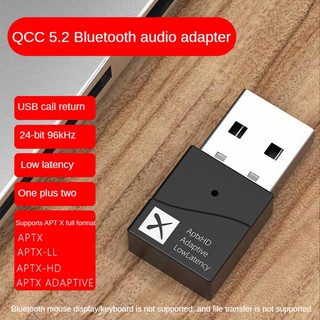 24Bit USB Bluetooth 5.2 Audio Transmitter AptX-Adaptive/LL/HD 40Ms Low Latency Multi-Point Wireless Adapter for Switch