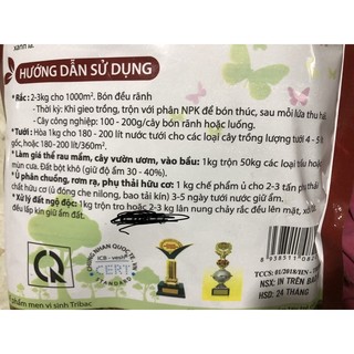 Nấm ủ trichoderma 1 kg phân giải hữu cơ, giải độc đất, ủ phân chuồng
