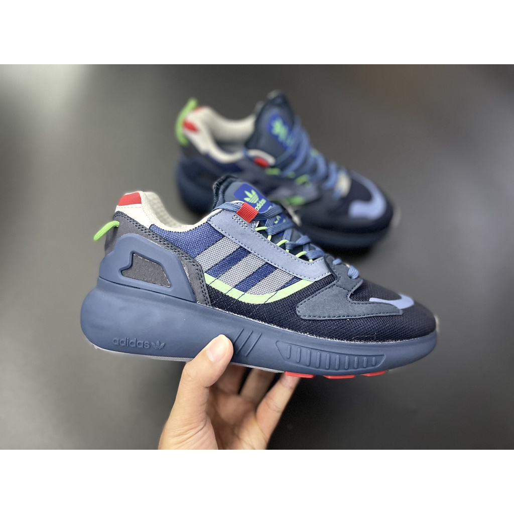 Giày ZX 2K Boost nam cao cấp êm nhẹ bền thể thao (xanh)