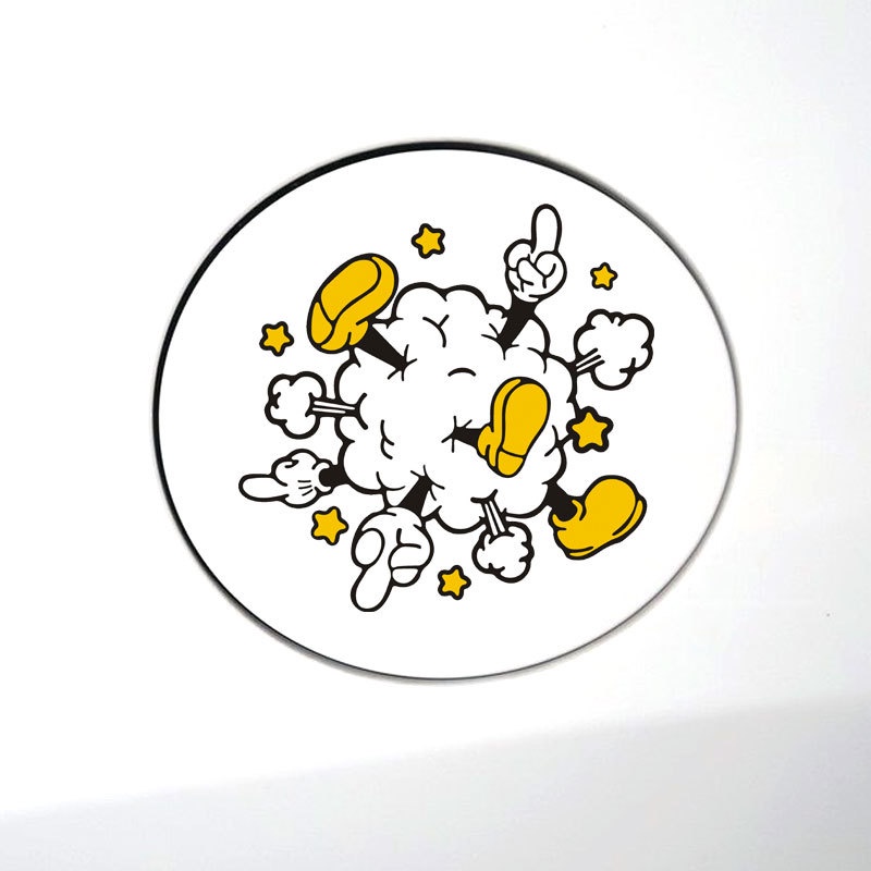 Miếng Dán Trang Trí Nắp Bình Xăng Xe Hơi / Laptop / Ipad Hình Chuột Mickey Minnie Dễ Thương