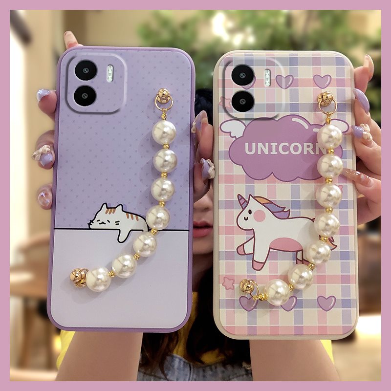 Cute Anti-fall Phone Case For Xiaomi Redmi A1 4G/A2 4G
 phone case Back Cover Liquid silicone shell soft shell Camera all inclusive