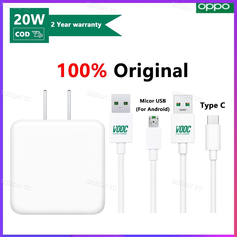 Củ Sạc Nhanh 100% Chính Hãng OPPO A5 A9 2020 F11 F9 F7 F5 F3 A37 A5S A3S F1S 5A Micro Android