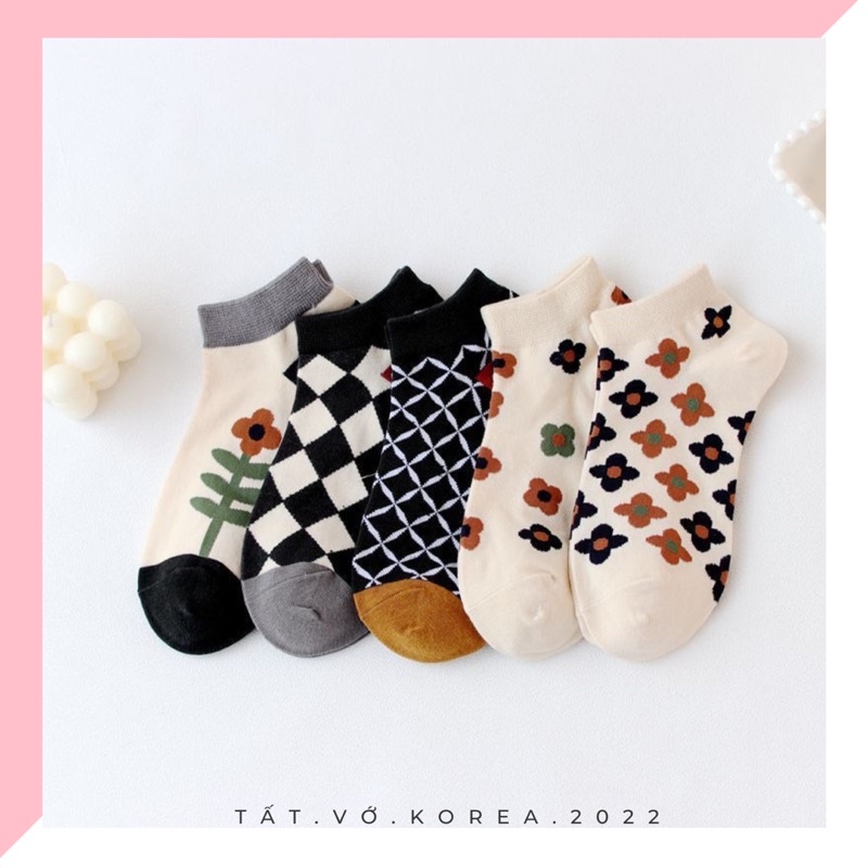 TẤT VỚ CỔ NGẮN BÔNG HOA PHONG CÁCH BOHO