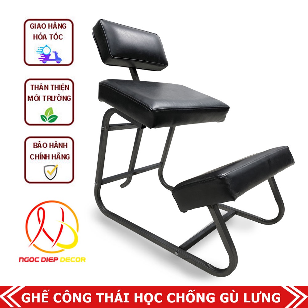 Ghế quỳ công thái học sửa tư thế bảo vệ cột sống, cải thiện vóc dáng, khung thép sơn tĩnh điện tháo lắp dễ dàng