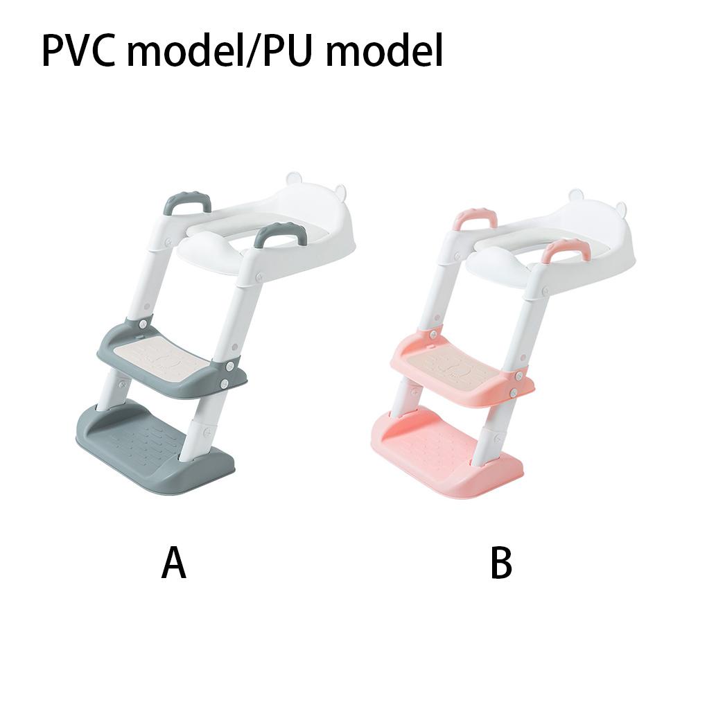 Ghế Ngồi Toilet Bằng PVC Chống Trượt Có Tay Cầm Có Thể Điều Chỉnh Chiều Cao Tiện Dụng Cho Bé