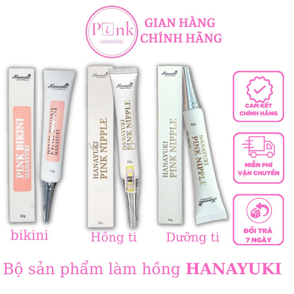 Combo Kem Làm Hồng Nhũ Hoa, Bikini, Môi & Dưỡng Nhũ Hanayuki | BigBuy360 - bigbuy360.vn